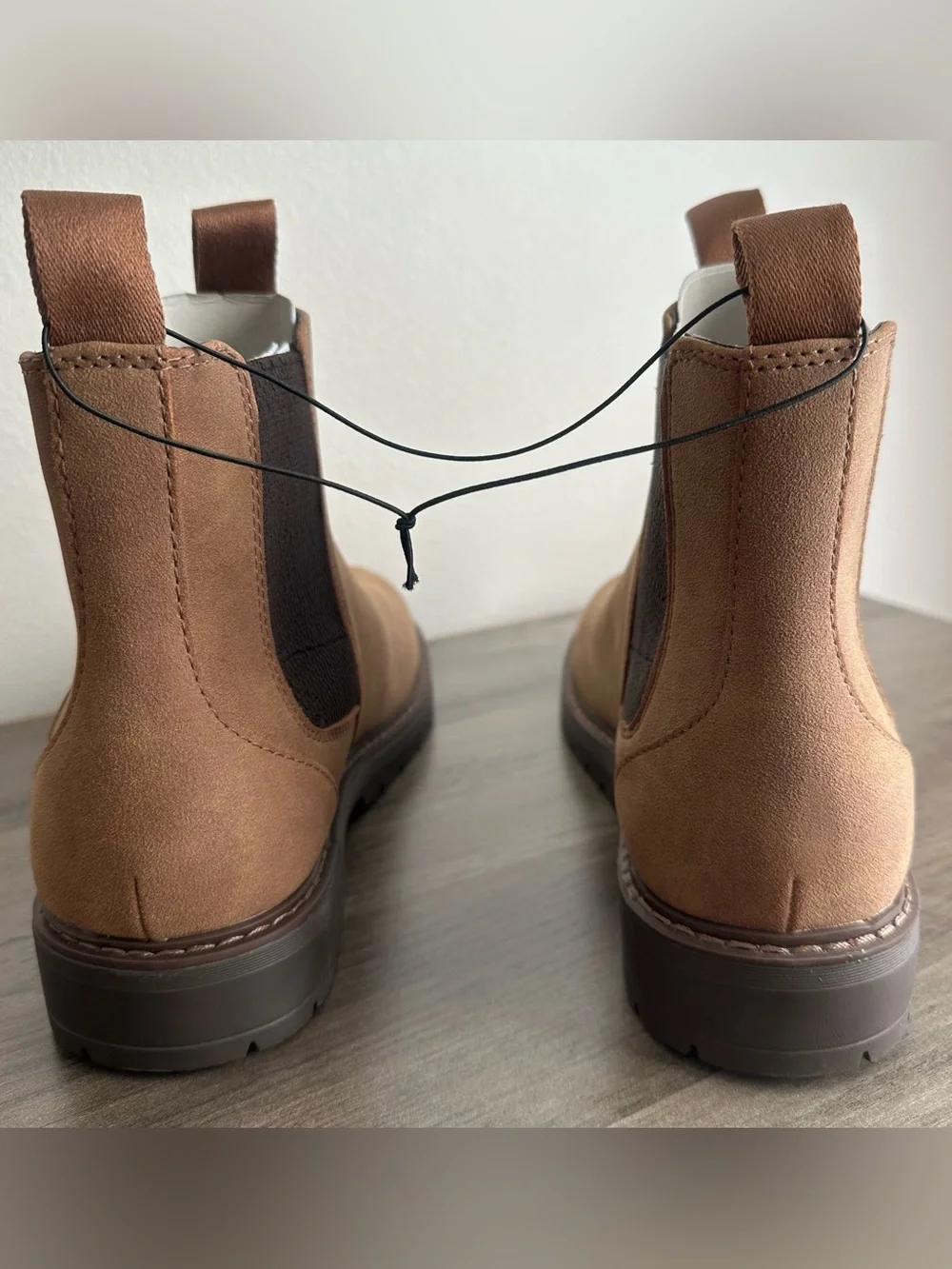 Portland Men's Casual Boots Brown Size 10 Chelsea leather flocking New In Box